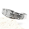 201 Stainless Steel Cuff Bangles for Women LS-BJEW-F507-03P-1