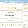 6Pcs 6 Styles Ocean Theme Cowrie Shell & Aluminum & Brass & Alloy Baseball Cap Chain HJEW-SC0002-37-2