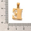 Ion Plating(IP) 304 Stainless Steel Rhinestone Pendants STAS-U035-01G-E-3
