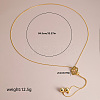 Elegant Hollow Flower Y-Shaped Chain Pendant Lariat Necklaces for Autumn/Winter RX2303-5-2