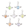 7Pcs Acrylic & Alloy Pendant Decorations HJEW-JM03983-2