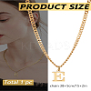 1Pc 304 Stainless Steel Letter Pendant Necklaces NJEW-LP0001-33E-G-2