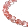 Synthetic Cherry Quartz Glass Beads Strands G-B022-20B-3