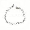 Tarnish Resistant 304 Stailess Steel Heart Link Bracelets BJEW-N280-04-6