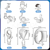 925 Sterling Silver Spring Gate Rings & Tube Bails & Lobster Claw Clasp & Open Jump Rings & Spacer Beads & Crimp Bead Cover FIND-PH0028-32-2