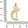 Rack Plating Brass Micro Pave Cubic Zirconia Pendants KK-D535-01D-RS-3
