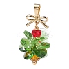 Brass & Glass & Alloy Pendants PALLOY-JF02995-1