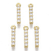 Brass Micro Pave Cubic Zirconia Charms KK-T060-05-I-G-NF-1
