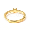 Clear Cubic Zirconia Initial Letter Adjustable Ring RJEW-C052-01G-X-3