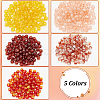   500Pcs 5 Colors Transparent Spray Painted Crackle Glass Beads CCG-PH0001-16-4