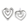 Non-Tarnish 304 Stainless Steel Stud Earrings EJEW-D104-03P-1