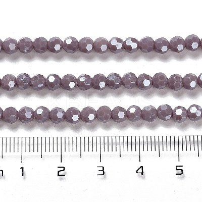 Electroplate Opaque Glass Beads Strands EGLA-A035-P4mm-A11-1