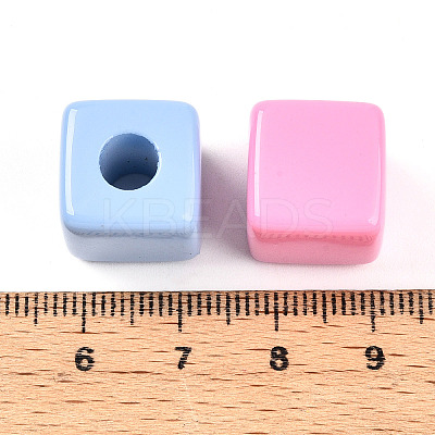 Opaque Acrylic European Beads OACR-I015-61-1