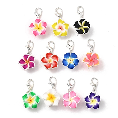 Handmade Polymer Clay Pendant Decorations HJEW-JM04001-1