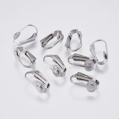 Tarnish Resistant 304 Stainless Steel Clip-on Earring Findings STAS-I097-025P-1