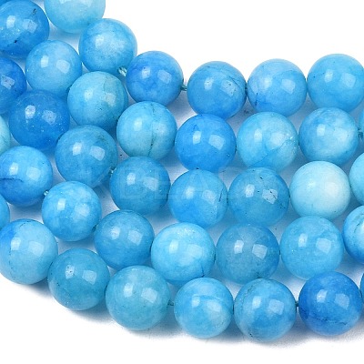 Natural Dyed White Jade Beads Strands GG-CBAEB22-B01-8mm-07-1
