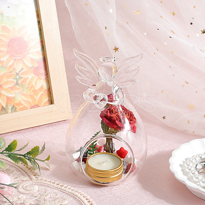 2Pcs Hanging Glass Candle Holders AJEW-SC0002-51-1