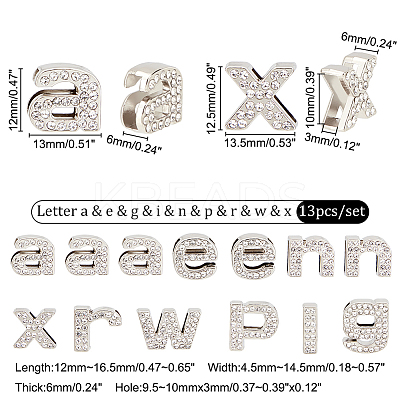 Zinc Alloy Slide Charms FIND-WH0120-12P-1