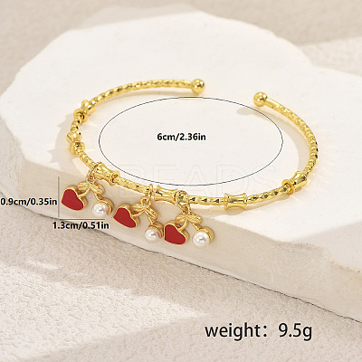 Cute and Sweet Brass Enamel Cuff Bangles EC0597-1-1