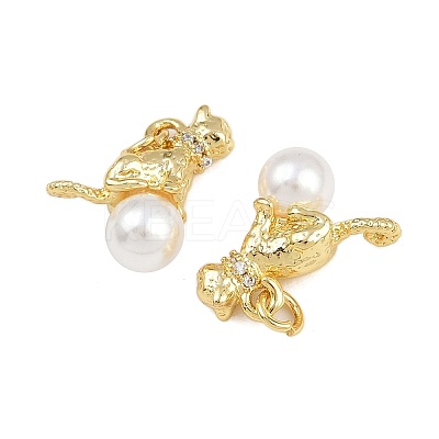 Brass Micro Pave Cubic Zirconia Pendants KK-A269-14G-1