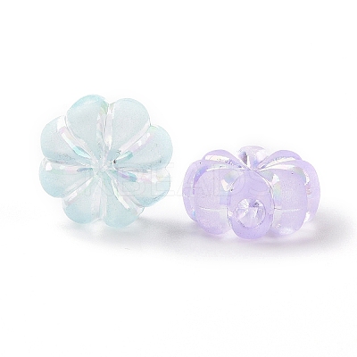 Transparent Frosted Acrylic Beads OACR-C013-31-1