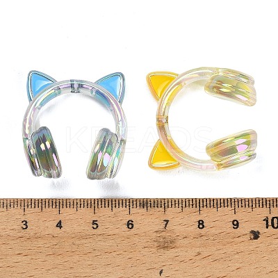 UV Plating Transparent Acrylic Enamel Beads AC-CBAD9B6-09-1