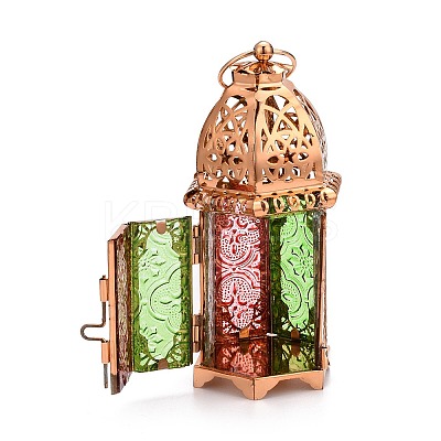 Retro Golden Plated Iron Ramadan Candle Lantern RAMA-PW0001-25A-1