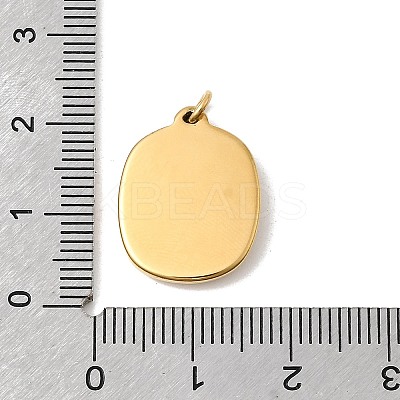 304 Stainless Steel Enamel with Rhinestone Pendants STAS-Z179-35G-1