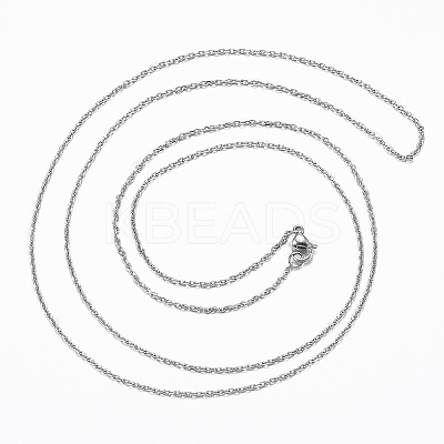 Non-Tarnish 304 Stainless Steel Cable Chains Necklaces LS-NJEW-L450-01P-1