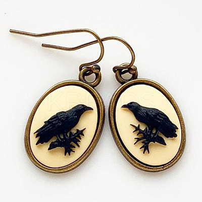 Alloy Enamel Dangle Earrings FS-WGA17FA-01-1