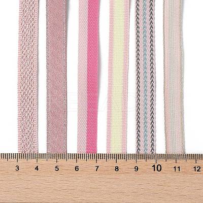 18 Yards 6 Styles Polyester Ribbon SRIB-Q022-D13-1