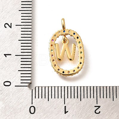 Brass Micro Pave Cubic Zirconia Pendants ZIRC-P123-01G-W02-1