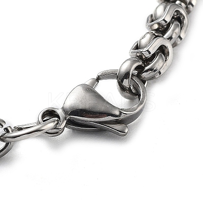 Non-Tarnish 201 Stainless Steel Rope Chain Bracelet BJEW-Z023-03C-1
