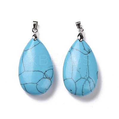 Natural Howlite Pendants G-D084-01P-B04-1