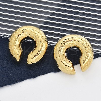 304 Stainless Steel C-Shaped Cuff Earrings for Women EJEW-M068-06G-1