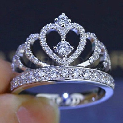 Fashionable Alloy Rhinestone Finger Rings FS-WG5016E-02-1