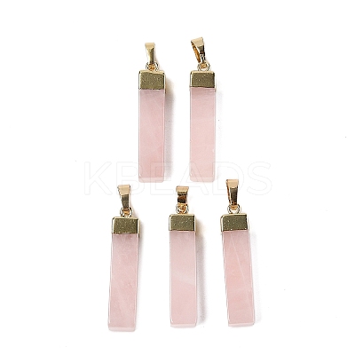 Natural Rose Quartz Pendants KK-R214-01G-1