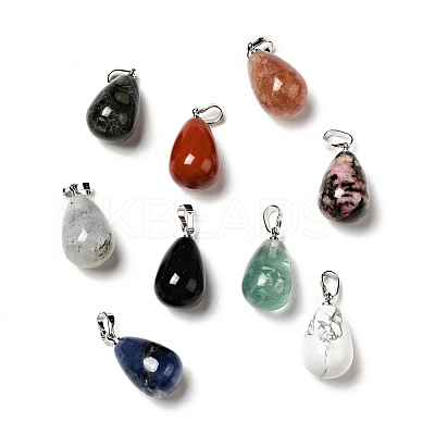Natural Mixed Stone Pendants G-I332-05P-A-1