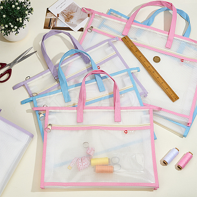 6Pcs 6 Styles Rectangle PVC File Pockets ABAG-GO0001-04-1