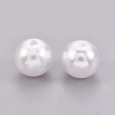 ABS Plastic Imitation Pearl Beads X-KY-G009-6mm-03-1