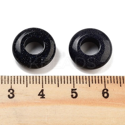 Synthetic Blue Goldstone European Beads G-C134-01C-1