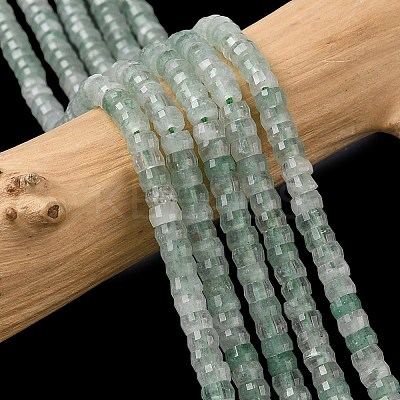 Natural Green Strawberry Quartz Heishi Beads Strands G-A299-A06-01-1