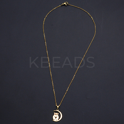 201 Stainless Steel Pendants Necklaces LS-NJEW-S105-JN707-45-2-1