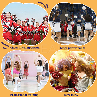 Plastic Cheerleading Pom Poms Cheerleading Hand Flowers AJEW-WH20010-90A-1