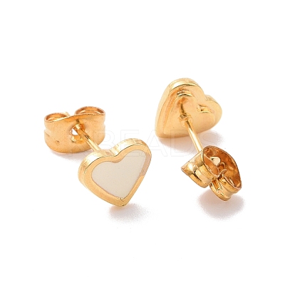 304 Stainless Steel Enamel Stud Earrings EJEW-B009-06G-03-1