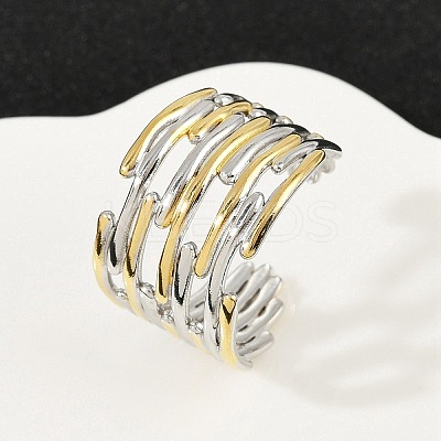 304 Stainless Steel Cuff Rings RJEW-H254-04GP-1