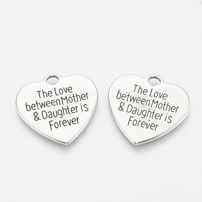 Tibetan Style Alloy Quote Pendants X-TIBE-Q085-04AS-LF-1
