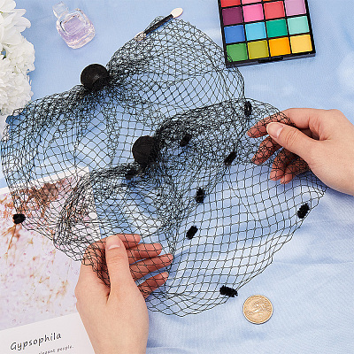 Polyester Mesh Bridal Veils AJEW-WH0470-10B-1