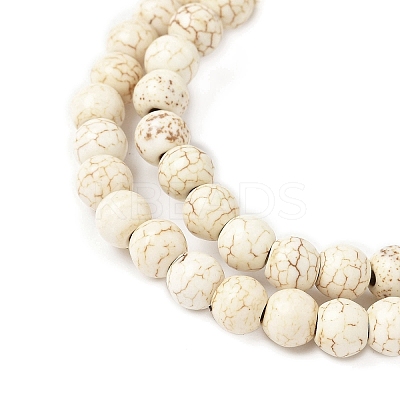 Synthetic Magnesite Beads Strands G-R016-A01-6mm-1