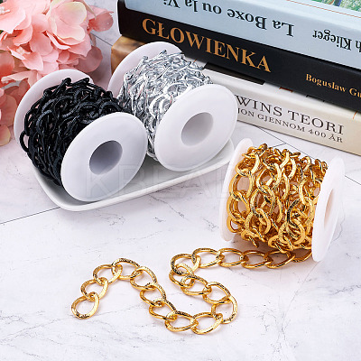 2m 3 Colors Aluminium Twisted Chains Curb Chains CHA-YS0001-01-1